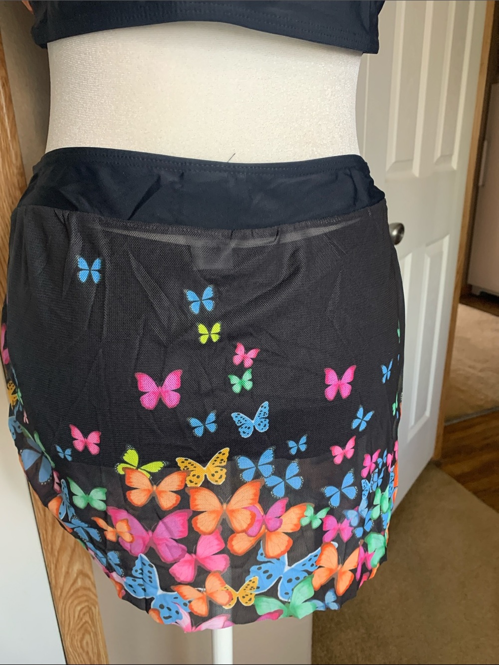 BUTTERFLY Colorful Print Black 3-PC Swimwear Set - Picture 11 of 11